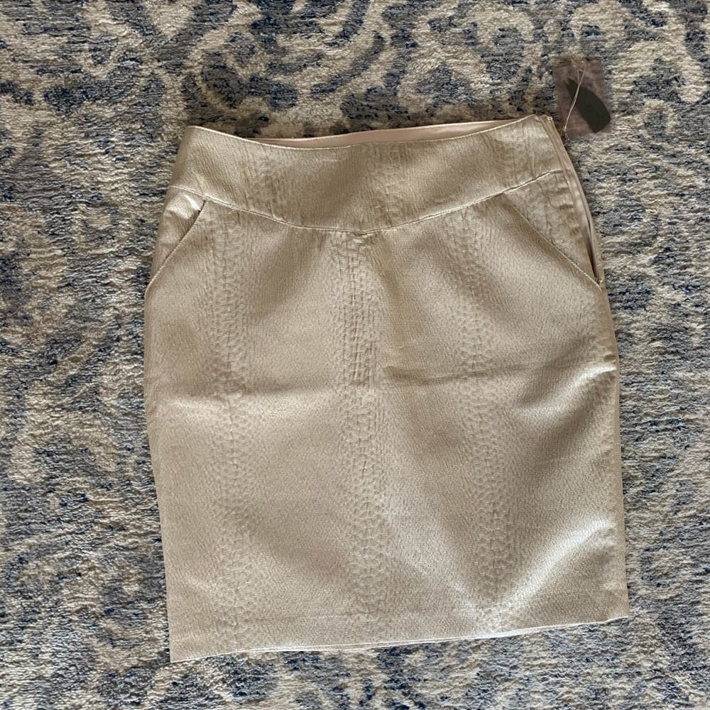 Shimmer ivory skirt